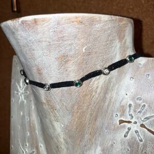 Black gem studded choker